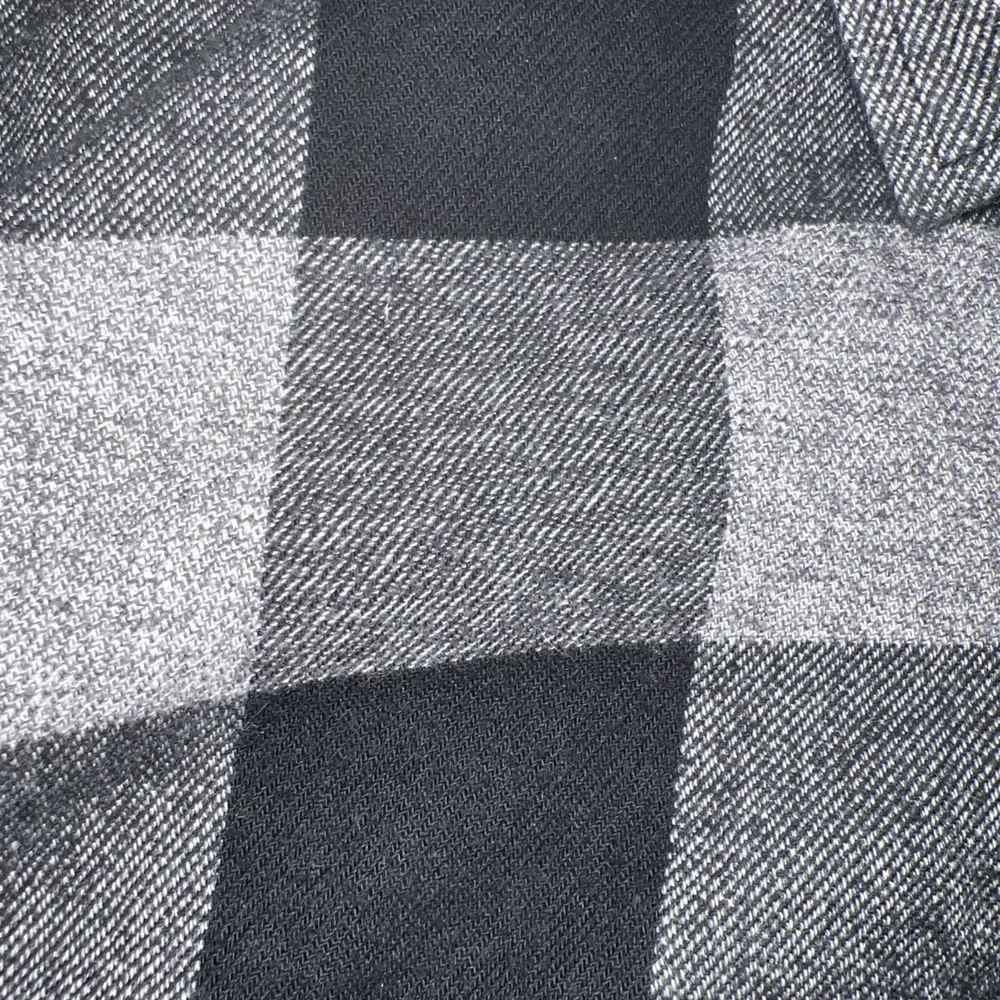 American‎ Eagle unisex large Long-Sleeve Flannel Plaid Shirt black / grey 149